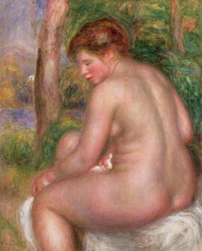 Naakt, rugaanzicht, 1911 door Pierre Auguste Renoir